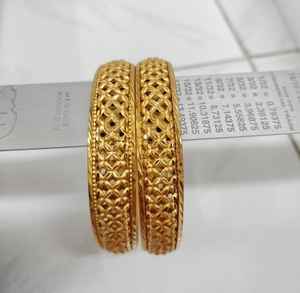 Women's Gold Plated Brass Cuff <b>Bracelets</b> and <b>Bangles</b> Set Round Shape with <b>Crystal</b> Bohemia Style Women's Jewelry Collection - Product Image 2