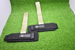 Sangles de musculation en forme de 8 - Antidérapantes, légères, réglables, en néoprène hautement extensible pour la musculation en salle de sport - Product Image 2