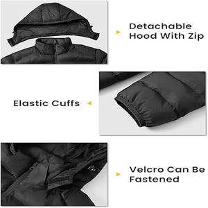 Veste matelassée noire North-Face pour homme, veste bomber en duvet d'hiver de haute qualité, style décontracté pour garder au chaud pour les hommes - Product Image 4