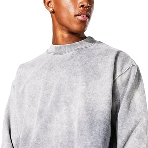 New Arrival Comfortable Fit Adult Size <b>Plain</b> <b>Men</b> Acid Wash <b>Sweatshirt</b> 100% Cotton Made <b>Men</b> Acid Wash <b>Sweatshirt</b> OEM Service 2026 - Product Image 1