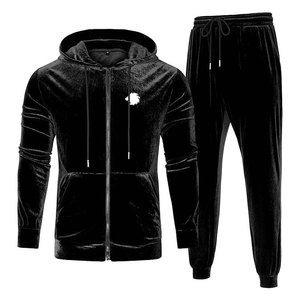 ชุดวอร์มกำมะหยี่ผู้ชายเทรนด์ปี 2026 ชุดลำลองสุดหรู สวมใส่สบาย เสื้อฮู้ดและกางเกงขายาวสำหรับผู้ชาย - Product Image 6