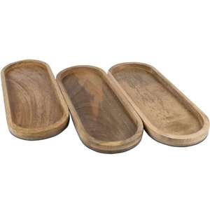 ถาดเสิร์ฟไม้ทรงรีสำหรับคาเฟ่โรงแรมเสิร์ฟอาหารผลไม้ถาดเสิร์ฟกาแฟ - Product Image 1