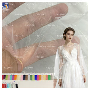 YX1142 22gsm tela de Organza mate rígida endurecida <span class=keywords><strong>100</strong></span> tela de Organza blanca tejida de poliéster <span class=keywords><strong>2</strong></span> yardas de alta calidad - Product Image 1