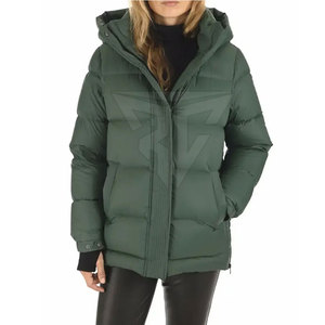 Veste d'hiver matelassée pour femme en nylon/polyester tricoté solide de haute qualité, imperméable, respirante, à capuche, couleurs personnalisées, dernières tendances - Product Image 6
