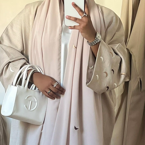 1pc Women's Traditional Muslim Silk Long Sleeve Anti-Wrinkle Prayer <b>Abaya</b> <b>Dress</b> - Product Image 5