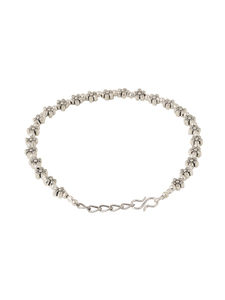 Chaîne de cheville en cristal floral plaqué argent pour femmes, bijoux de pied minimalistes et élégants - Product Image 4