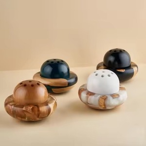Brûleur d'encens élégant en bois et résine, mini, style arabe, pour table, porte-bakhoor - Product Image 1