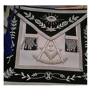 Tablier maçonnique personnalisé Regalia col de broderie maçonnique tabliers de maître de broderie en fil d'or TABLIER 32E DEGRÉ AVEC BRODERIE - Product Image 5