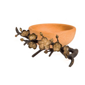 Bol à salade de table classique bol de service en bois fabriqué à la main avec base florale décorative parfait pour servir des collations Fruits - Product Image 2