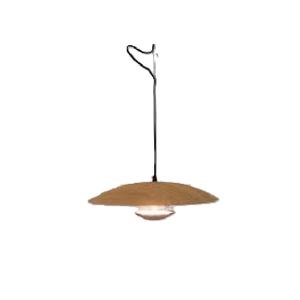 Grande lampe en bois à bordure noire Plafonnier suspendu en forme de large avec couleur dorée avec couleur et tailles personnalisées - Product Image 2