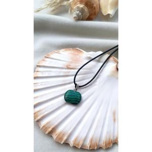 Collana girocollo Yoga Reiki naturale pietra Malachite donna gioielli regalo
