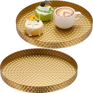 Vintage Gold Serving <b>Tray</b> Decorative Small Oval Trinket Dish for Ring <b>Jewelry</b> Durable Beaded Wedding Party Table Decor Platter - Product Image 2