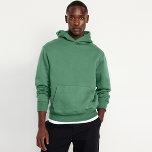 Sweat à capuche grande taille pour hommes pull épais uni et épais Streetwear vierge sans cordon logo personnalisé sweats à capuche confortables - Product Image 4
