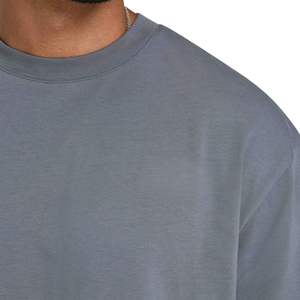 เสื้อยืดผ้าฝ้าย100% โอเวอร์ไซส์สำหรับผู้ชายเสื้อผ้าแนวสตรีท GSM เสื้อ190โลโก้หลักพิมพ์ลายไหล่ปล่อยใส่สบาย - Product Image 4