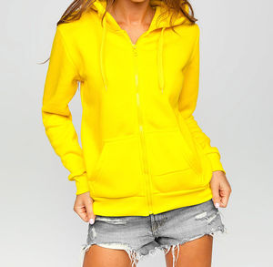 Sudaderas con capucha personalizadas para mujer al aire libre a prueba de viento cálidas de manga larga con cremallera completa sudaderas con capucha de color liso para mujer personalizadas - Product Image 1