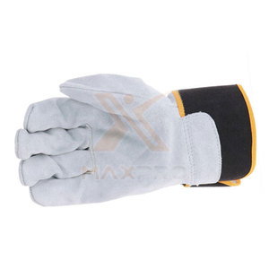Comfortable Protective Heavy Duty Anti-Slip Leather Working <b>Gloves</b> with Safety Cuff Waterproof & Fireproof - Product Image 5