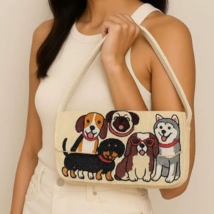 Nuevo Bolso de Mano de Diseño Hecho a Mano para Mujer, Bolsos de Mano con Cuentas, Coloridos, Personalizados, de Moda, Bolso Cruzado, Bolso de Mano Suave, Venta al por Mayor - Product Image 1