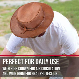 Chapeaux en cuir avec approvisionnement direct d'usine Vente en ligne Chapeaux en cuir personnalisés Chapeaux en cuir de dernière conception - Product Image 3