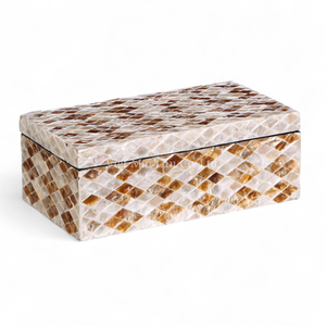 Caja Moderna de Lujo con Incrustaciones de Nácar, Diseño Flexible y Funcional, Hecha a Mano, Incrustaciones de Concha, Venta al por Mayor de Fábrica, OEM, ODM - Product Image 3