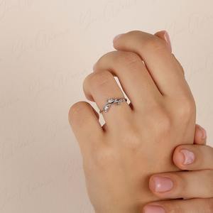 เครื่องประดับสำหรับผู้หญิงแหวนเงินสไตล์โบโฮ925เครื่องประดับเงินแท้สีขาวโทแพซพลอยแฮนด์เมดของขวัญยอดนิยมสำหรับความรัก - Product Image 3
