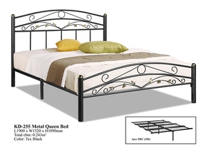 Diseño antiguo Base de metal resistente Cama de matrimonio Tamaño doble Estilo moderno Muebles de acero Muebles de dormitorio para uso doméstico - Product Image 3