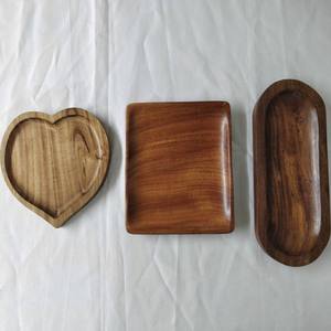 Plateaux de service en bois naturel avec plateau de service alimentaire pour café, boisson et Dessert de lameterartz - Product Image 5