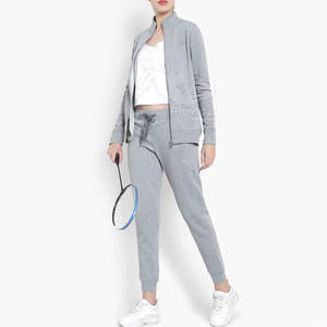 Séchage rapide hiver femmes survêtements 100% coton décontracté solide col montant léger respirant écologique 2 pièces ensemble - Product Image 5