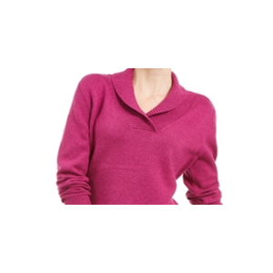 Maglione Casual da Donna Karen Scott in Cotone Mélange con Collo a Scialle, Colore Viola, Taglia Piccola per l'Autunno - Product Image 2