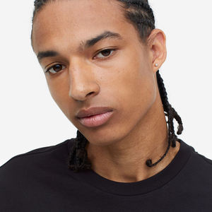 Customized 250g Heavy Batik 100% Cotton Vintage <b>Tshirt</b> Solid Color Loose Short Sleeves Knitted Fabric with Polyester Inclusions - Product Image 2