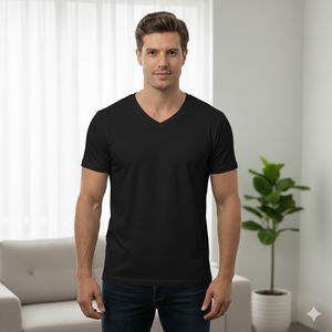 Venta al por mayor 100% algodón de punto con cuello en V camiseta en blanco Impresión digital suelta ajuste Unisex Casual Fitness gimnasio deportes ocio - Product Image 4