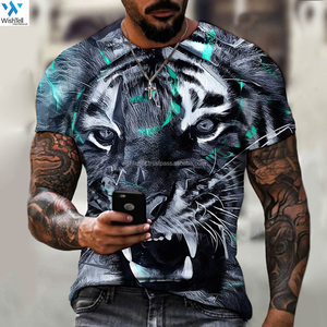 Camisetas personalizables con cuello redondo para hombre y mujer, 220g, tela de algodón/poliéster, estampado de logotipo personalizado, secado rápido, transpirable, informal, diseño sólido - Product Image 3