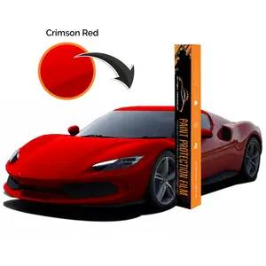 RTEK ARMOUR COLOR INFUSED CRIMSON RED PPF TPH 6.5 MIL HIGH QUALITY GLOSSY FINISH SCRATCH PROOF ANTI FADING TPH PROTECTION FILM