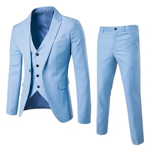 Ensemble formel 3 pièces pour homme, costume de marié, soirée d'affaires, comprenant une veste de blazer, un gilet et un pantalon de grande taille - Product Image 1