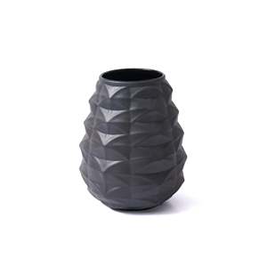 Licia Black <b>Ceramic</b> <b>Vase</b> 21x21x27 cm <b>Porcelain</b> <b>Vase</b> - Product Image 1