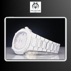 Relojes de Lujo Premium, Totalmente Engastados con Diamantes de Moissanita, Hechos a Mano, de Acero Inoxidable, Resistentes al Agua, para el Mundo Entero - Product Image 4