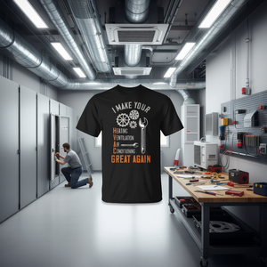 T-shirt promotionnel pour technicien CVC : Restaurez la propreté de votre système de climatisation - Product Image 3