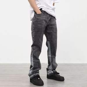 Fabricants de jeans slim fit pour hommes sur mesure, vente en gros, jeans skinny de motard noirs de haute qualité, tendance, pour hommes - Product Image 5