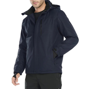 Veste de ski imperméable coupe-vent pour homme de haute qualité personnalisée avec capuche, décontractée, respirante, polaire, chaude, hiver, pluie, capuche - Product Image 2