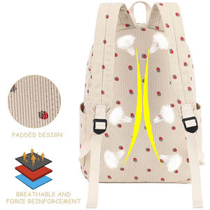 Mochila pequeña de etiqueta privada de tela de nailon para el día a día, mochila escolar ligera, mochilas escolares sólidas y suaves - Product Image 5
