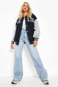 Precio de fábrica, chaqueta de bombardero Yale Varsity para mujer, chaqueta de béisbol para mujer, Chaqueta corta de lana y Letterman para mujer - Product Image 4