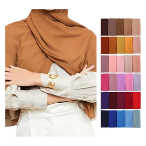 Wholesale Price Custom Logo All Colors Modal Chiffon <b>Ethnic</b> <b>Scarves</b> & <b>Shawls</b> for Muslim Women Breathable Hijab Scarfs for Adults - Product Image 2