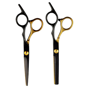 Ciseaux de coiffure professionnels de qualité supérieure, durables, style japonais, construction en acier inoxydable, lame à pointe arrondie, manche moyen - Product Image 4