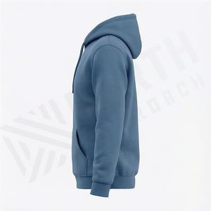 Sweat-shirts à capuche épais pour homme, basiques, en mélange de coton, avec logo personnalisé, haute qualité, 100% coton molletonné, fermeture éclair intégrale, hauts pour homme - Product Image 3