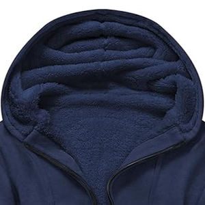 Men's Sweatshirt Zipper up Pockets Sweater <b>Hoodie</b> Hooded Jacket Casual Outerwear 100% Cotton Hoodies With <b>Fur</b> - Product Image 2