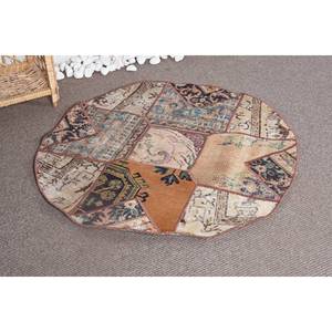 พรมขนสัตว์สีเบจโบราณขนาด3.3x3.4ฟุตดีไซน์คลาสสิกพื้นที่ขนาดใหญ่สี่เหลี่ยมผืนผ้าสำหรับห้องนั่งเล่นห้องนอนสำหรับวัยรุ่น - Product Image 2