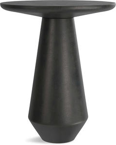 15.75" Round Cast Aluminum Side <b>Table</b> Durable Graphite Metal Accent <b>Table</b> for Living Room or Bedroom - Product Image 6