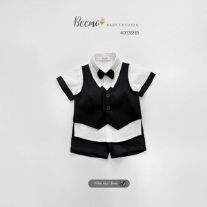 Ensemble formel 3 pièces de haute qualité pour garçons comprenant un gilet à motifs d'été chemise à nœud papillon tranche d'âge 1-7 ans nouveauté - Product Image 2