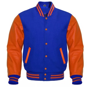 2024 personalizado de alta calidad de lana de cuero de vaca mangas Varsity Letterman chaqueta de bombardero de longitud larga ropa de calle soporte - Product Image 3