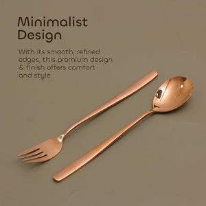 Ensemble de couverts ergonomiques en acier inoxydable PVD avec poignée en os Ustensiles de cuisine en métal de qualité supérieure Ensemble de couverts - Product Image 3