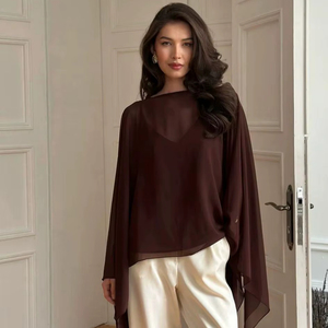 Capelet de gasa para Mujer | Otoño boda estola transparente y cubierta de noche mujeres estola bufanda capa de gasa elegante para ropa de boda Top - Product Image 1